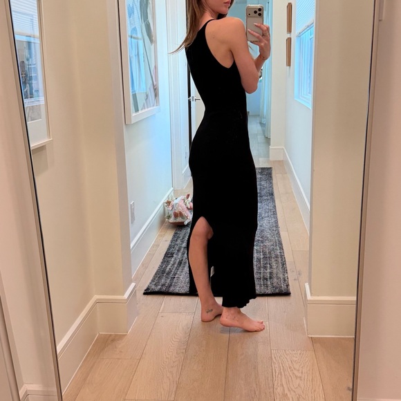 Mango Black Ribbed Dress - Picture 2 of 3